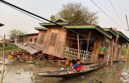 Erdbeben und grosse Zerstörung in Myanmar, wir sammeln für den Wiederaufbau von 100 Häusern in der Region Inle Lake